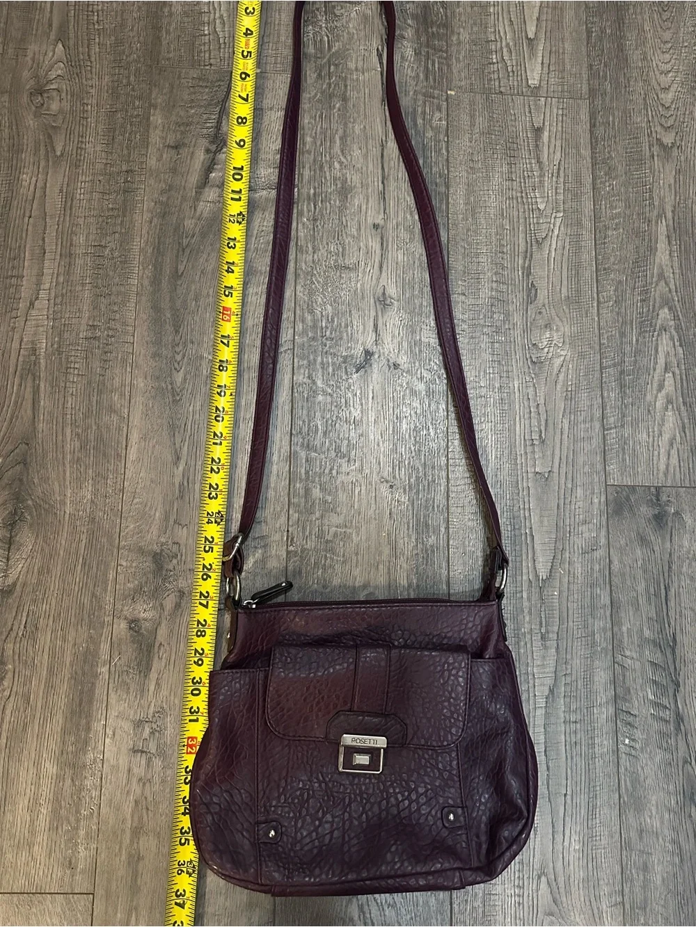 Rosetti Deep Plum Textured Crossbody Bag